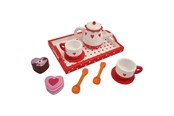 Trælegetøj - Playwood Tea set Hearts/Dot - PW2171B