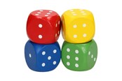 Trælegetøj - Playwood Wooden Dice Set Large 4pcs. - RS469