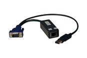 Repeater, boostere, bridges & transceiver - Eaton Series USB Single Server Interface Unit Virtual Media KVM Switch HD15 USB RJ45 TAA - B078-101-USB-1