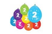 Legetøj - Globos Balloons 2-sided Printed Number 2 8pcs. - 512002