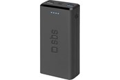 Powerbank - SBS hurtigtopladende powerbank - 20,000 mAh - Sort Powerbank - Sort - 20000 mAh - TTBB20000FASTK