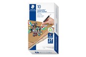 Skrive- og Tegneværktøjer - Staedtler LUMOCOLOR PAINTMARKER 10 stk HVID - 349-0