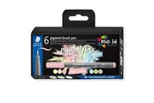 Skrive- og Tegneværktøjer - Staedtler BRUSH PEN PIGMENT PASTEL 6 stk/ass - 371 C6-10