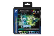 Skrive- og Tegneværktøjer - Staedtler BRUSH PEN PIGMENT COOL 12 stk/ass - 371 C12-6