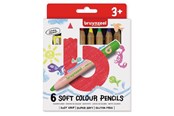 Skrive- og Tegneværktøjer - Bruynzeel Kids Soft Colored Pencils 6 pcs. - 60119006