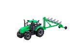 Legetøjsbil - Cavallino Toys Cavallino Tractor with Plough Green Scale 1:32 - 1263FM04