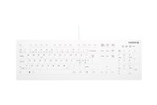 Tastatur - Cherry Active Key AK-C8112 - keyboard - wipe disinfection flat key profile - 100% full size - QWERTY - Pan Nordic - white Input Device - Tastatur - Nordisk - Hvid - AK-C8112-U1-W/PN