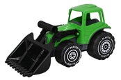 Udendørsleg - Plasto  Traktor med frontlæsser. Grøn. 32 cm - 1674000GRB