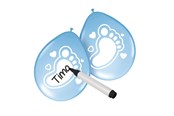 Legetøj - Folat BV - Writable Balloons Birth Boy 6 pcs. - 08590