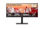 Skærm - 34" LG UltraWide 34BA75QE-B - 3440x1440 (UWQHD) - 60Hz - IPS - 90W USB-C - KVM switch - 34BA75QE-B