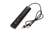 USB hub - Nitro Concepts UH1 10-Port HYBRID USB HUB USB hub - 10 ports - Sort - NC-SR-AC-006