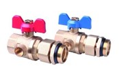 Gulvvarme - Danfoss kuglehanesæt 1" - 088U0822