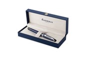 Skrive- og Tegneværktøjer - Waterman Expert, Fyldepen, Blålakeret med Palladium beklædning, Rustfrit Stål Medium Spids, Blåt Blæk, Gaveæske - 2214207