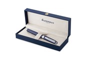Skrive- og Tegneværktøjer - Waterman Exception, Fyldepen, Blålakeret med Palladium beklædning, 18K Guld Medium Spids, Blåt Blæk, Gaveæske - 2214313