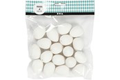 Kreativitet & Hobbyartikler - Creativ Company - Quail eggs White 18 pcs. - 51023