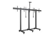 Vægbeslag, AV-Beslag & AV-Møbler - Multibrackets M Pro Series cart - single side - for 2 flat panels - side-by-side - black - Max 100 kg - recommended for 75"-90" - 7350105216206