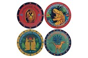 Merchandise - FaNaTtik - Jurassic Park Set of 4 Printed Metal Drinks Coasters - Bordskåner - UV-JP156