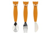 Babylegetøj - Trixie Baby Silicone Dining Set - Mr. Fox 3st. - 96-448
