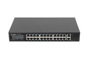 Switch - Lanberg Switch 24-Port 100MB PoE+ (250W) / 2x Gigabit Combo Uplink 19" - RSFE-24P-2C-250