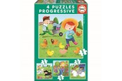 Puslespil - Educa 6-9-12-16 Farm Animals - 80-17145