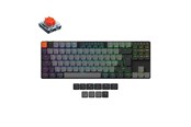 Tastatur - Keychron K1 v6 RGB QMK Wireless Hot Swap QMK - Low Profile 2.0 Red - Gaming Tastatur - Uden Numpad - Nordisk - Sort - K1X-H1Z-BO