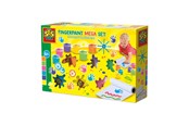 Kreativt Legetøj - SES Creative Finger Paint Mega Set 6 Colours x 110ml - Includes 2-Metre Paper Roll - S00393