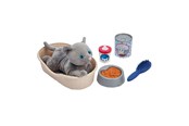 Plys - Ecoiffier - Cuddly Toy Cat with Cat Basket Playset 9 pcs. - 1903