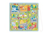 Babylegetøj - Goki - Wooden Magnet Maze Small Town - 58379
