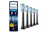 Eltandbørste - Philips Tandbørstehoveder Sonicare Premium Plaque Defence - Black - 4+1 pcs - HX9045/88
