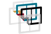 Lauritz Knudsen - LK FUGA Choice Design ramme 2x1½ modul, transparent inkl. 6 farver - 560D8615