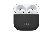 Mobil - Andet Tilbehør - FIXED Silky Silicone case for Apple AirPods 4/4 ANC Black - FIXSIL-1473-BK