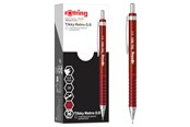 Skrive- og Tegneværktøjer - Rotring rOtring Tikky Retro Mekaniske Blyanter | 2B 0,5 mm | Rødt skaft | med Komfort Rillet Greb | 12 Stk - 2202568