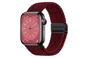 Smartwatch - Tilbehør - Lippa Apple Watch Nylon Rem inkl. Magnetisk Lås 42/44/45/46/49 mm - Rød - LPAW146