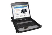 Skærm - 19" Tripp Lite Eaton Series 8-Port Rack Console KVM Switch built in IP w/ 19" LCD 1U - B020-U08-19-IP