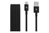 USB kabel - Apple Beats USB-A to USB-C Woven Cable (1.5 m / 5 ft.) – Bolt Black - MDGG4ZM/A