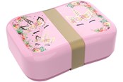 Skoletilbehør - Euromic UNICORN FLOWERS lunch box w/strap 18 x 13 x 6 cm - 090208727-21000346