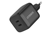 Mobil - Adaptere & Opladere - OtterBox Standard EU Wall Charger 65W GaN - 1X USB-C 45W + 1X USB-C 20W USB-PD - black - 78-81342