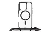 Mobil - Covers & Cases - OtterBox React Necklace MagSafe Apple iPhone 16 Pro Black Crystal - clear/black - 77-96830