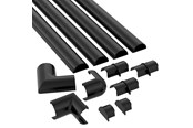 Kabel Organisering - D-LINE Trunking Kit 30x15 3x 1.0m Black - 3015B-1MKIT