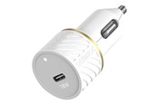 Mobil - Adaptere & Opladere - OtterBox Car Charger Bundle USB C 18W USB PD + USB C-Lightning Cable 1M White - 78-52697