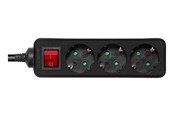 Strømkabel (ekstern) - Deltaco GT-0361 Power Strip - 3 m - GT-0361