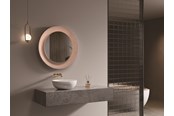 Badeværelsestilbehør - Mikelo Bremen spejl, Ø 85 cm, Kobber - 60000329