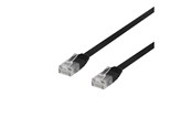 Netværkskabel - Deltaco patch cable - 30 cm - black - Sort - 0.3m - TP-603S-FL