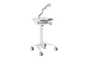 Vægbeslag, AV-Beslag & AV-Møbler - Multibrackets M Basic cart - for LCD display / keyboard / mouse / notebook - gas lift arm - white silver - Max 7.5 kg - recommended for - 7350105219580