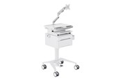 Vægbeslag, AV-Beslag & AV-Møbler - Multibrackets M Basic cart - for LCD display / keyboard / mouse / notebook - with drawer gas lift arm - white silver - Max 7.5 kg - recommended for - 7350105219610
