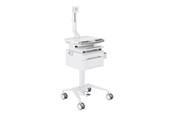 Vægbeslag, AV-Beslag & AV-Møbler - Multibrackets M Basic cart - for LCD display / keyboard / mouse / notebook - with drawer fixed arm - white silver - Max 7.5 kg - recommended for - 7350105219627