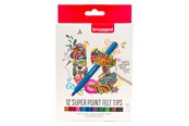 Kreativt Legetøj - Bruynzeel Super Point Felt-Tip Pen Set 12 Colors - 60224212