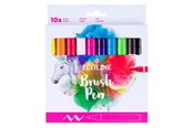 Kreativt Legetøj - Bruynzeel Ecoline Brush Pen Set Clear 10 Colors - 11509813