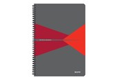 Blokke, Formularer & Notesbøger - Leitz Office notesblok A4 linjeret, wireindbundet med PP-omslag, rød - 44961025