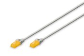 Netværkskabel - DIGITUS CAT 6A U-UTP Slim Patch Cord - 1m - Grå - 1meter - DK-1617-A-010S